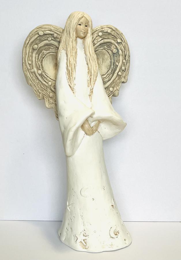 Anjel s ozdobnými krídlami I., 34 cm
