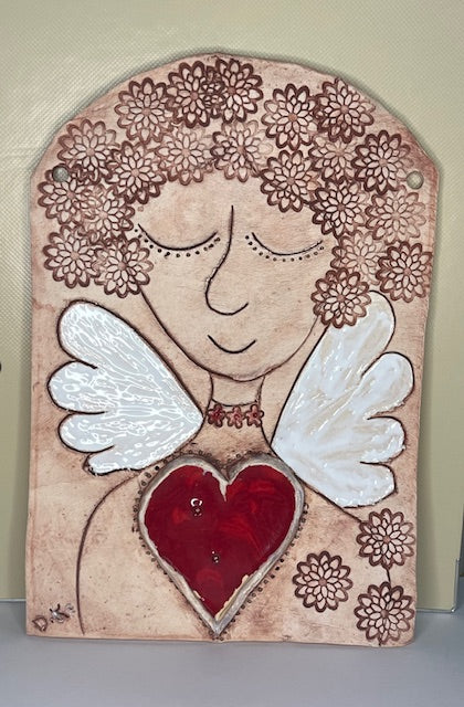 Kvetinový Anjel na stenu II