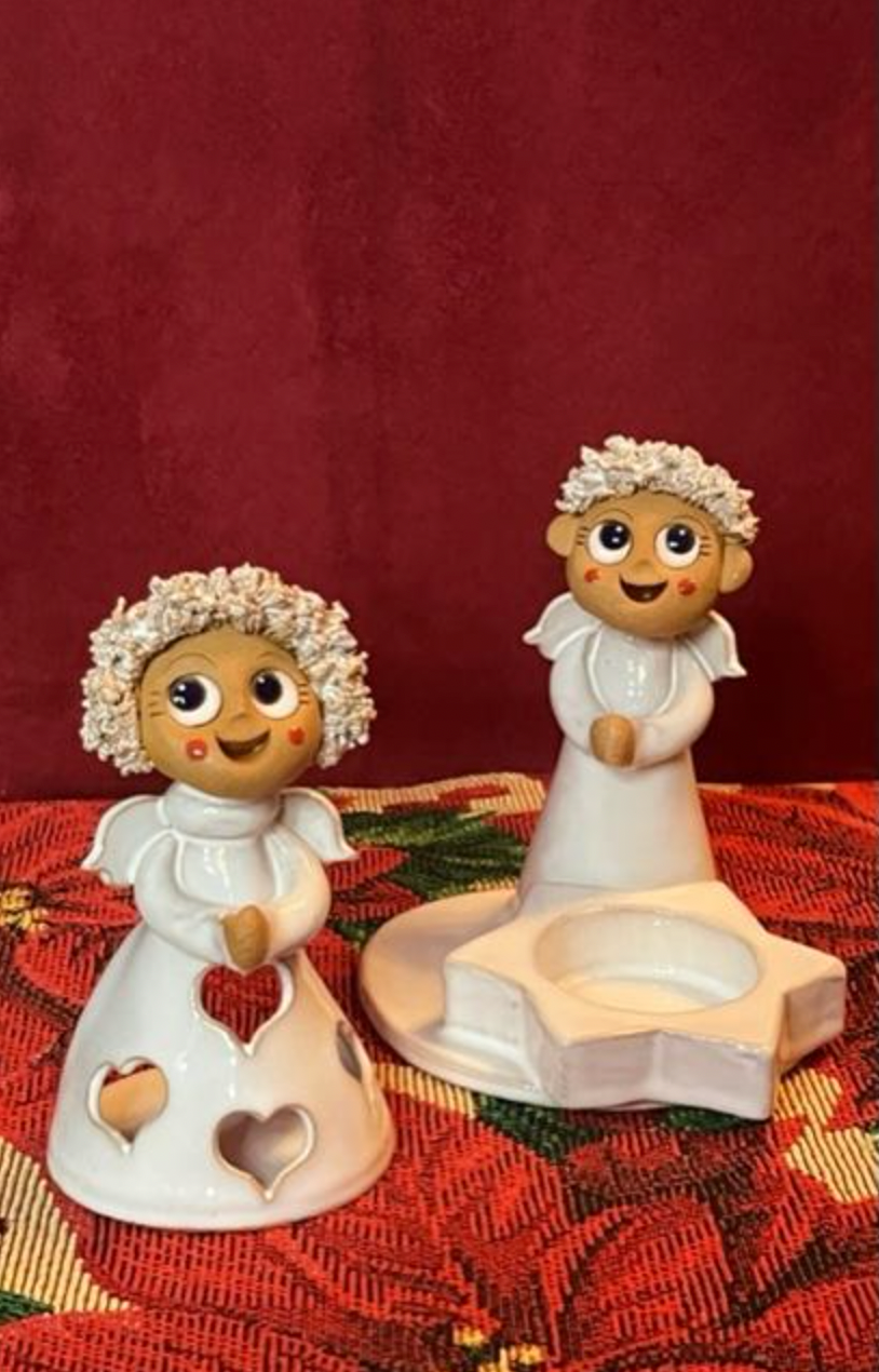 Svietnik Anjel VI. keramika, 11cm