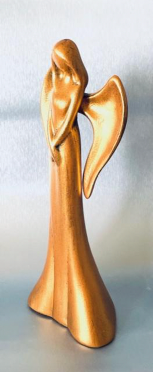 Anjel moderný zlatý 26cm
