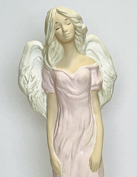 Anjel vo farebných šatách, rúžové šaty 31 cm