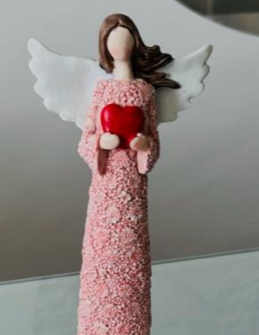 Anjel v ružových šatách 24,5cm