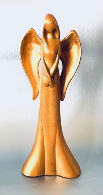 Anjel moderný zlatý 26cm