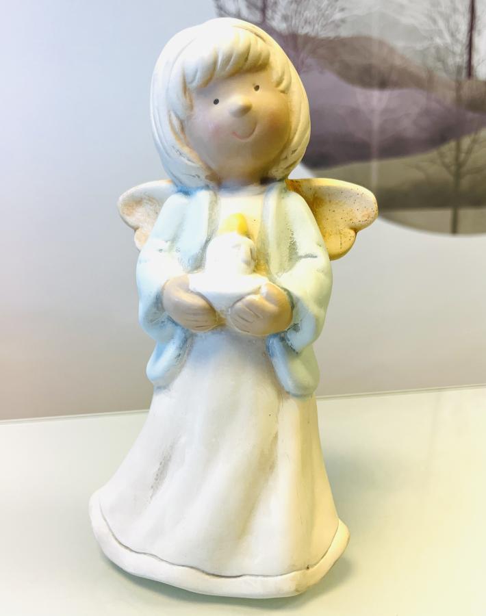 Anjeliček-strážniček zo sviečkou, 21cm
