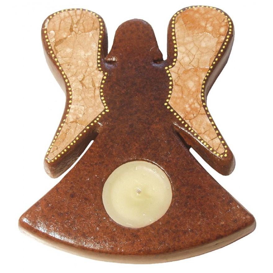 Svietnik "Angel" terakotovo hnedý, 16cm