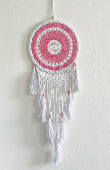 Lapač snov ružový (18cm)