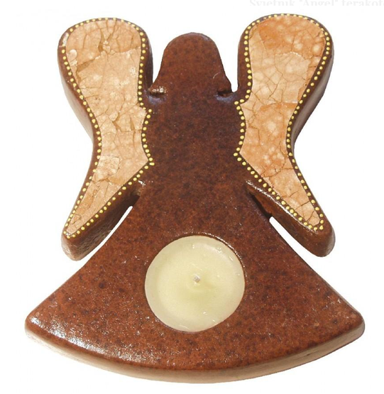 Svietnik "Angel" terakotovo hnedý, 16cm